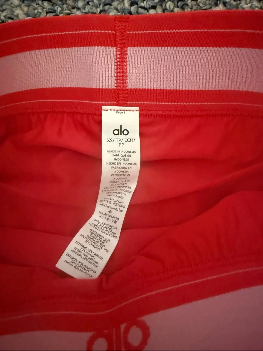 NWT ALO YOGA Match Point Skirt Candy Red
